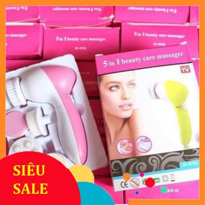 [Dale sốc] Máy rửa mặt massage 5in1