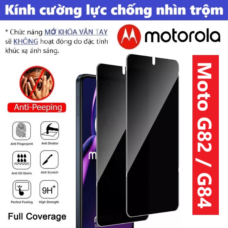 Cường lực Chống nhìn trộm Motorola Moto G82 / G84 (Full Màn, Full Keo)