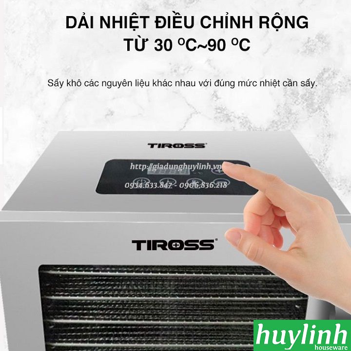 Máy sấy trái cây hoa quả thực phẩm Tiross TS9683