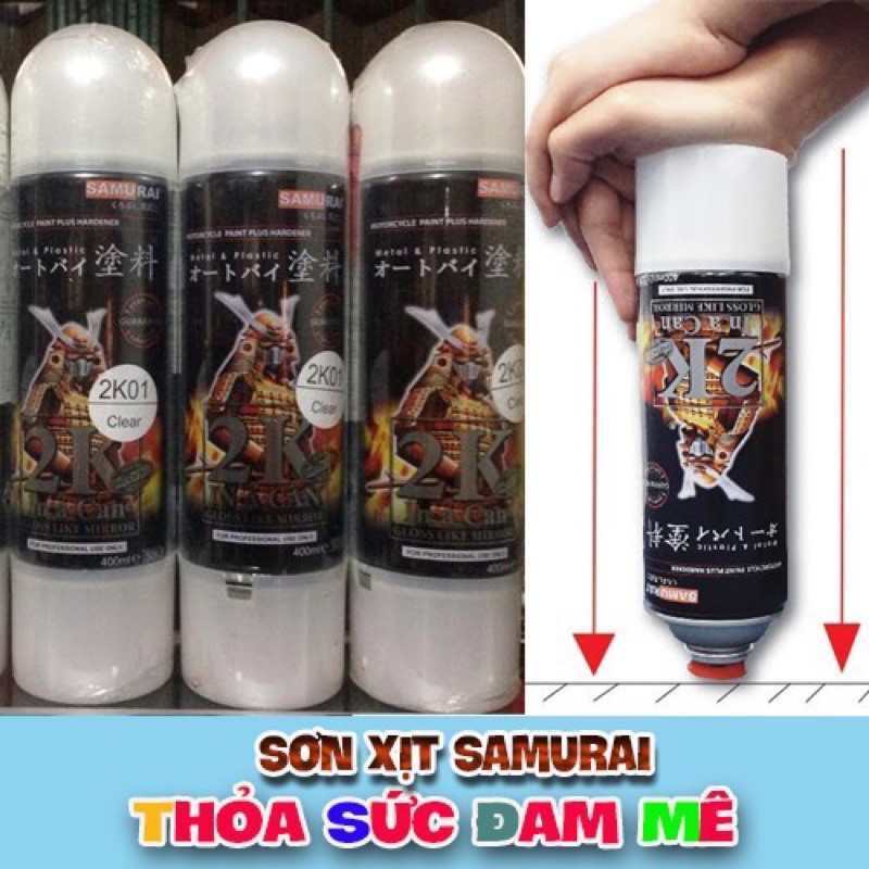 Samurai 2K - Sơn xịt Samurai phủ bóng 2K