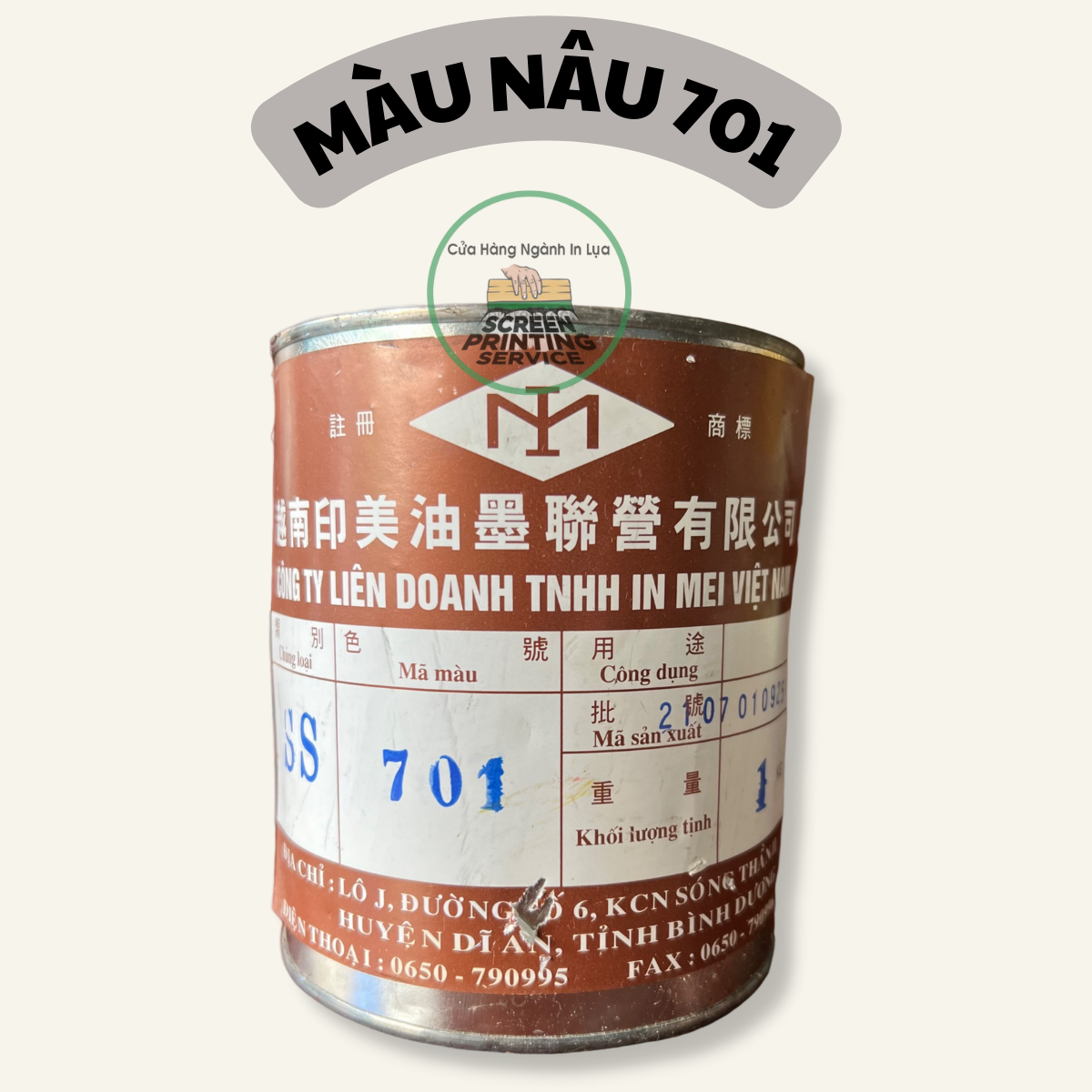 Mực in lụa SS in trên nhựa PVC, mực in có độ bóng