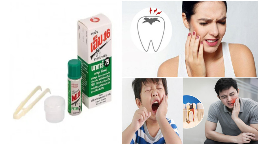 Dầu giảm đau răng m16 patar 75 thái lan dành cho cả trẻ em và người lớn