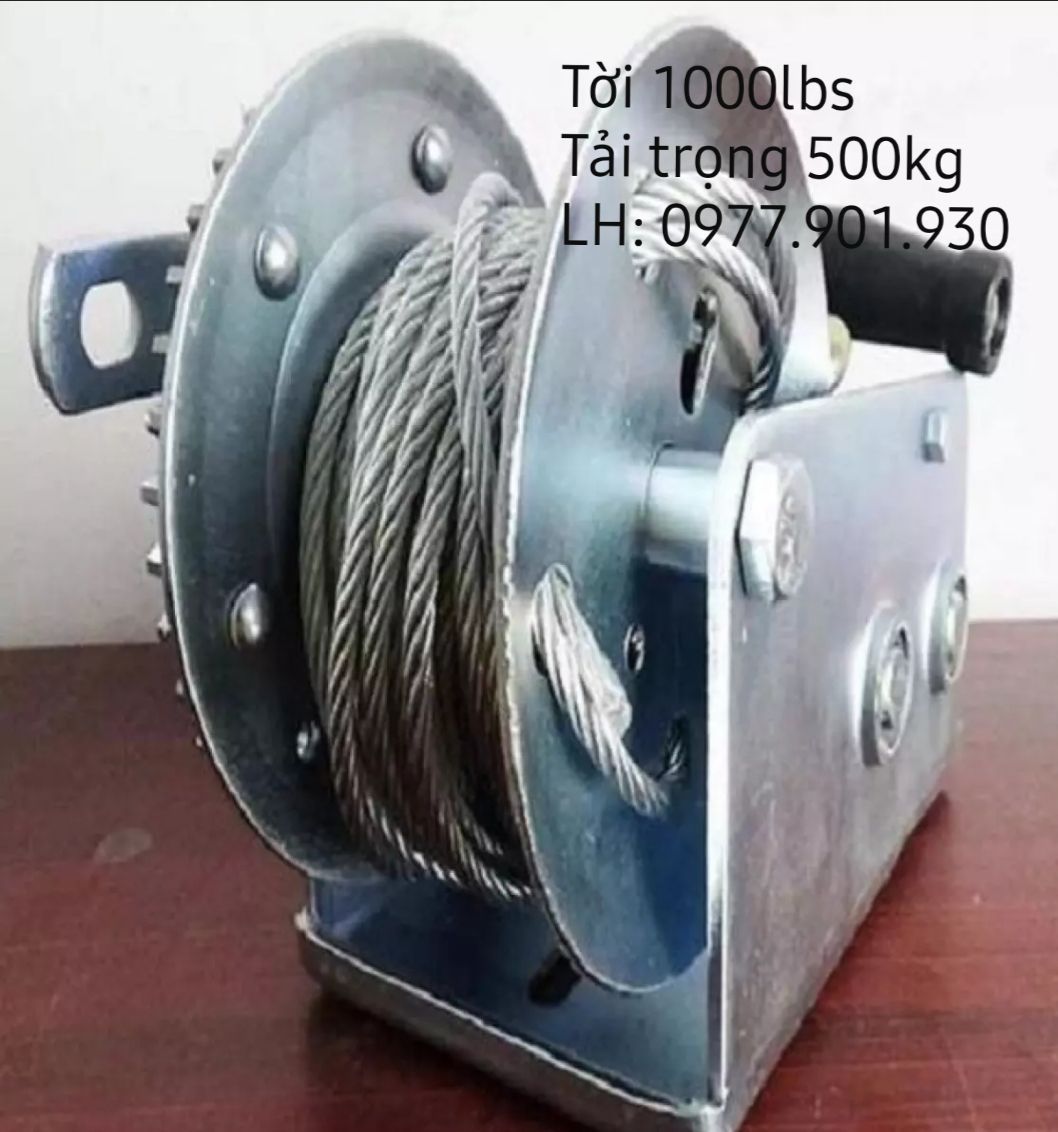 Tời quay tay loại đẹp 1000lbs tải trọng 500kg