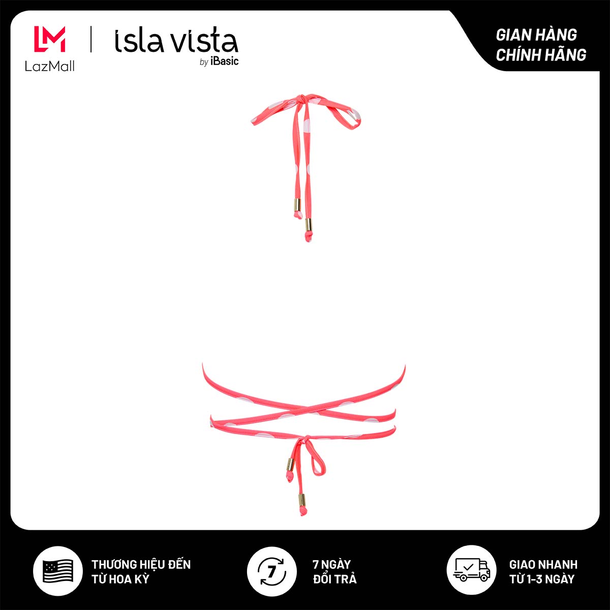 Áo bơi bikini V deep thắt nơ Isla Vista IVWT046