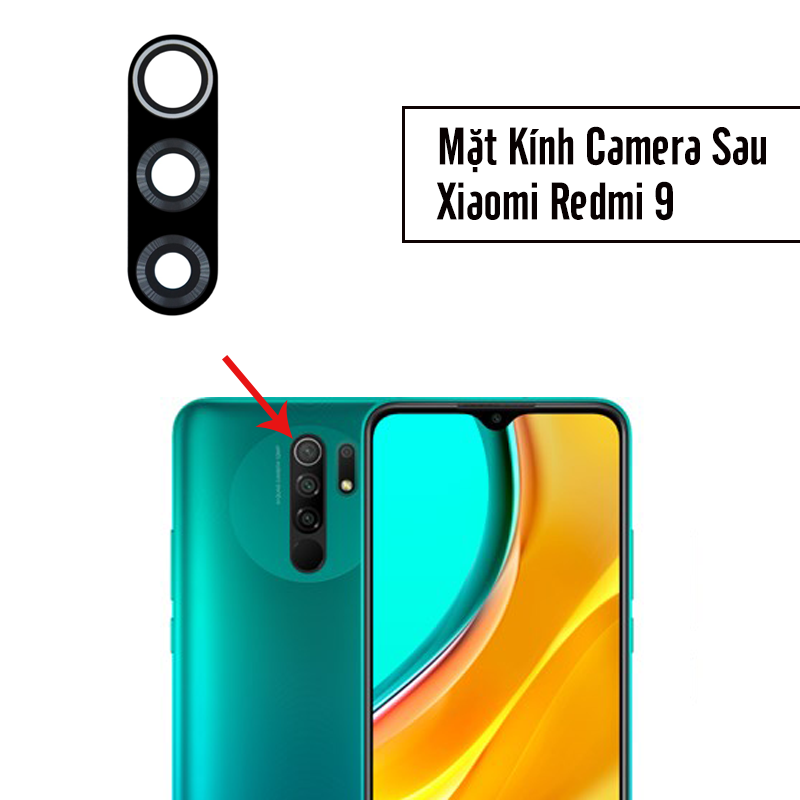 Mặt kính thay thế camera sau cho Xiaomi Redmi 9