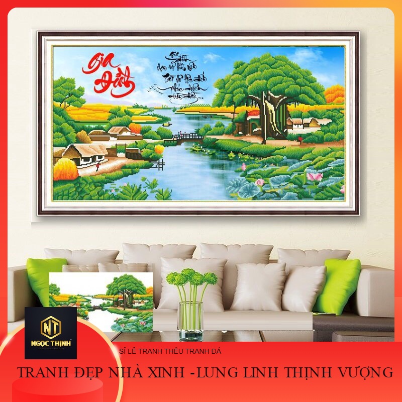 Tranh đính đá Gia đình LV530 - chưa đính đá