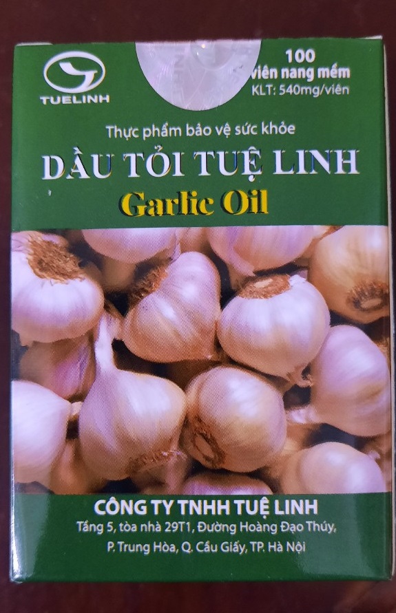 Dầu Tỏi Tuệ Linh hỗ trợ giảm mỡ máu, giảm nguy cơ xơ vữa động mạch vành (100 viên)