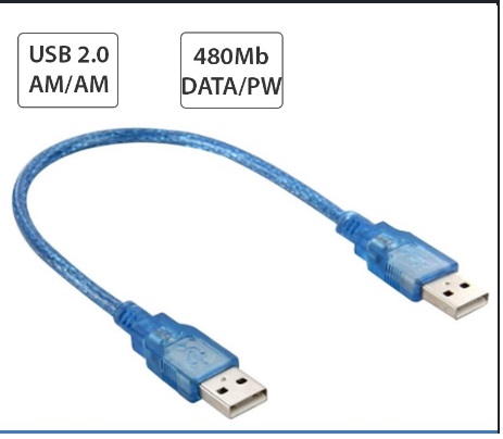 Dây Cáp USB hai đầu đực dài 20cm gắn Box HDD