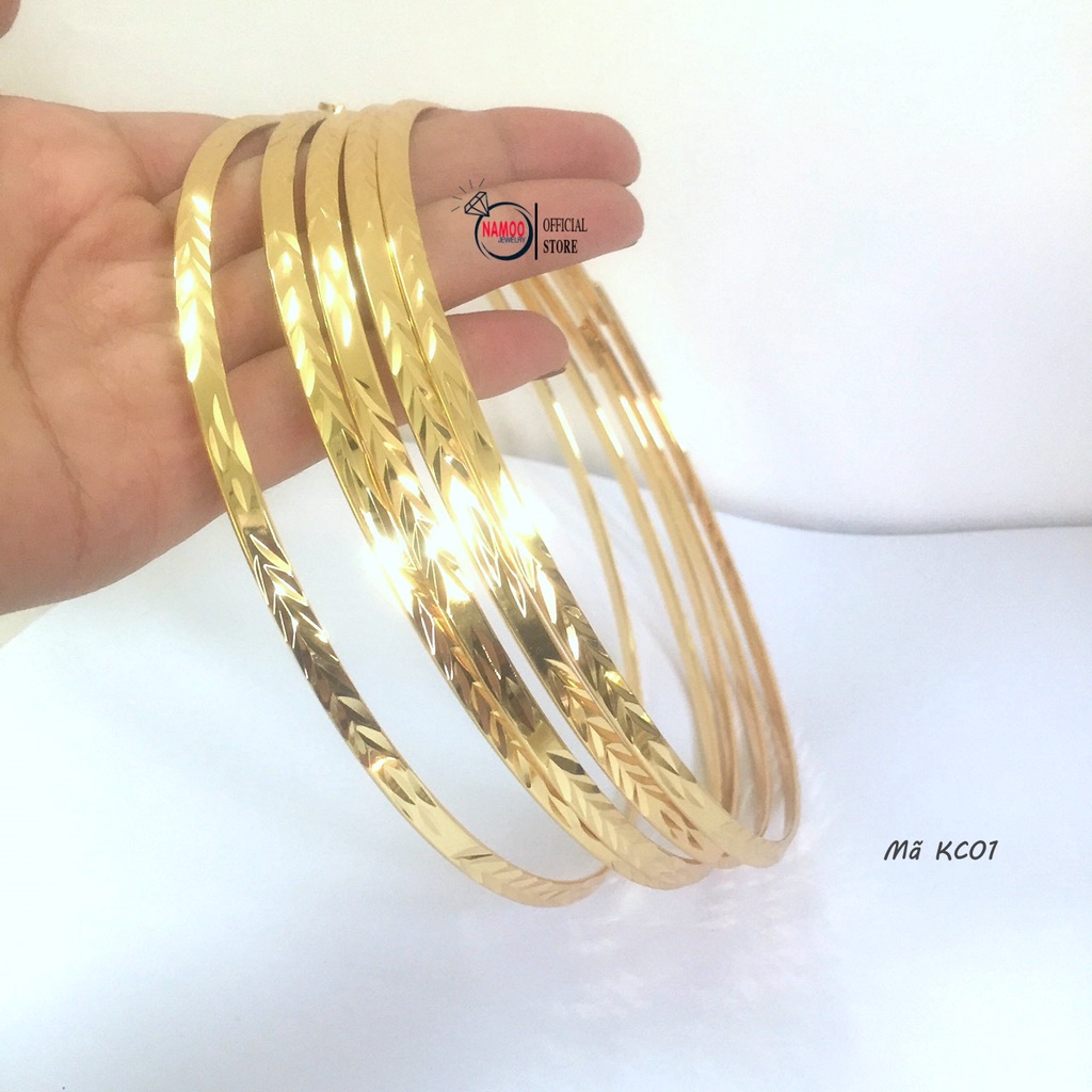 Kiềng Khía Nữ, Kiềng Cổ Vàng KC01 Bền Màu ( 1 chiếc)
