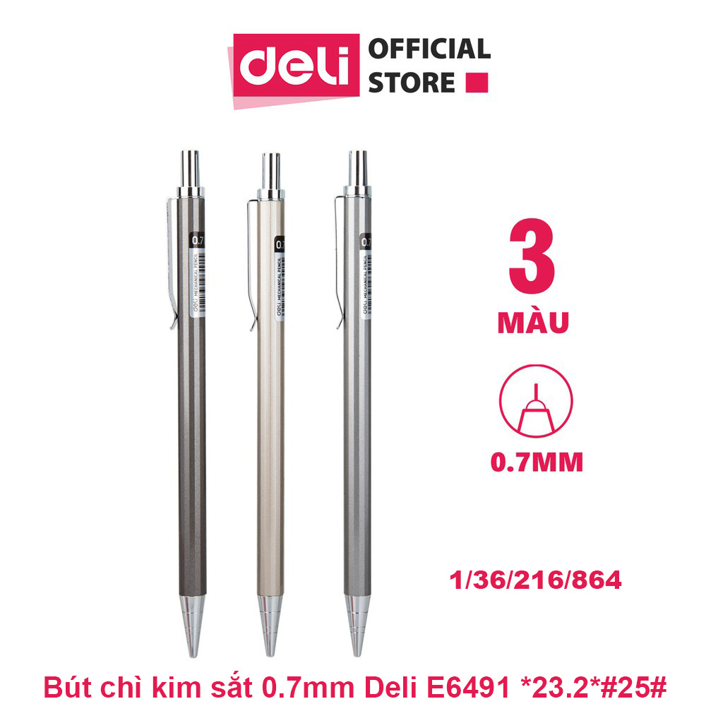 (1 Cây) Bút Chì Bấm 0.7 mm DELI E6491