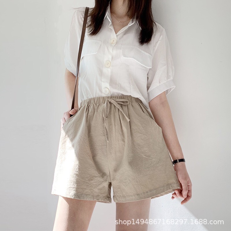 quần short đùi chất đũi mát