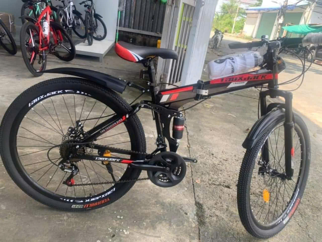 Xe đạp thể thao  laux jack nan hoa gấp gon - 26 inch kèm ảnh thật