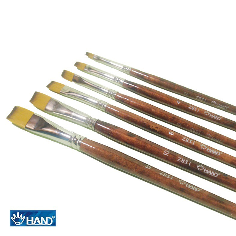 [HCM]CỌ VẼ MÀU NƯỚC ĐẦU DẸT HAND ZBS1 (NHIỀU SIZE)