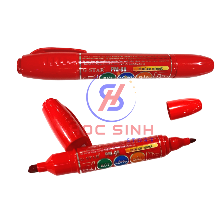 Bút Lông Dầu 2 Đầu PM99 G-Star ( Xanh, Đỏ, Đen) - 1 Cây