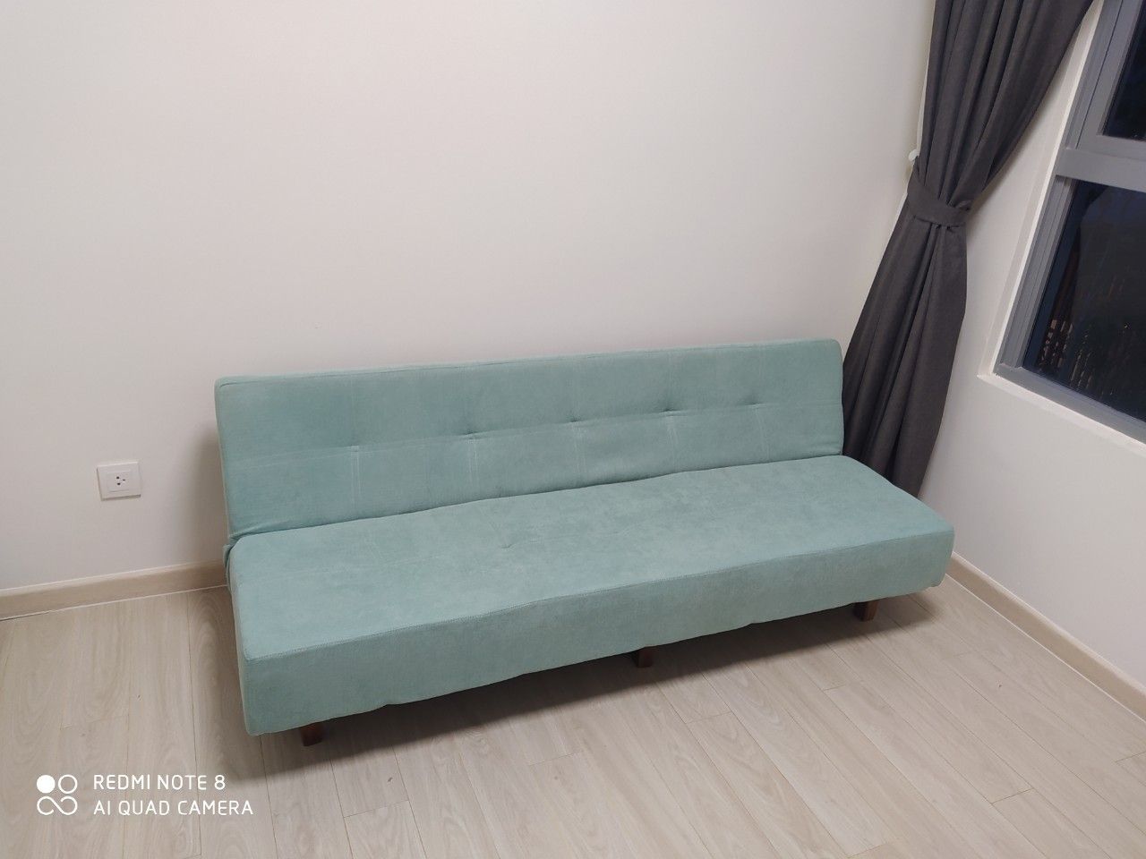 Sofa bed màu xanh pastel. Sofa bed. Sofa giường. Bed.