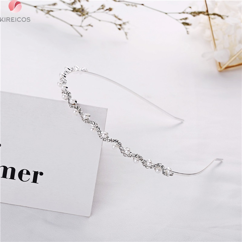 Bờm cài tóc dự tiệc đính hạt xoàn nhân tạo cao cấp hot trend hàn quốc - kireicos