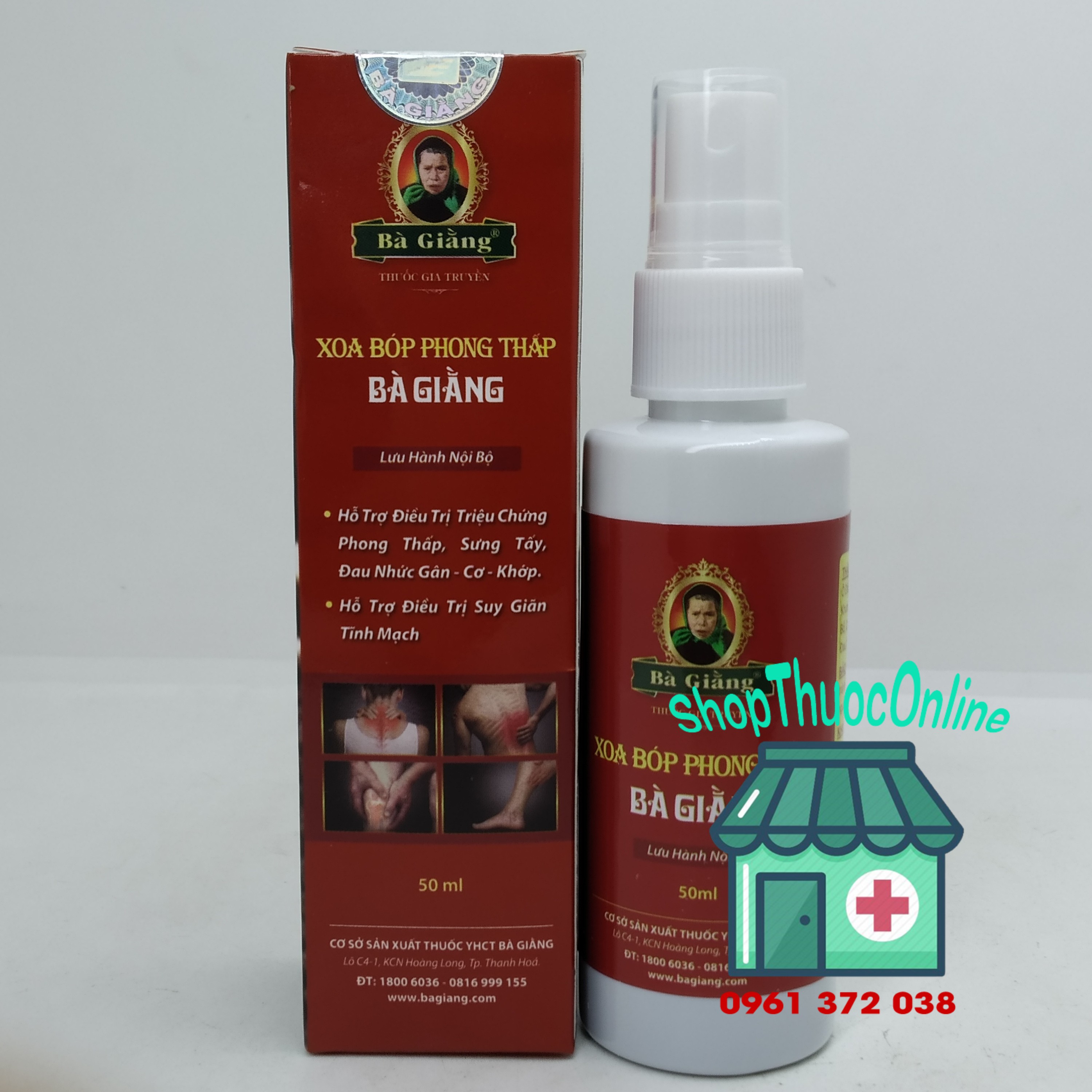 Xoa bóp phong thấp Bà Giằng chai 50ml