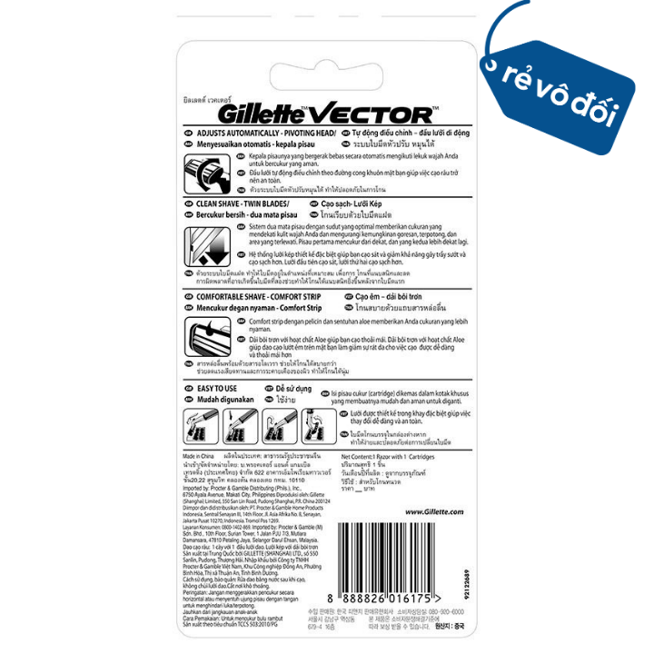 Dao cạo râu Gillette Vector 2 lưỡi kép