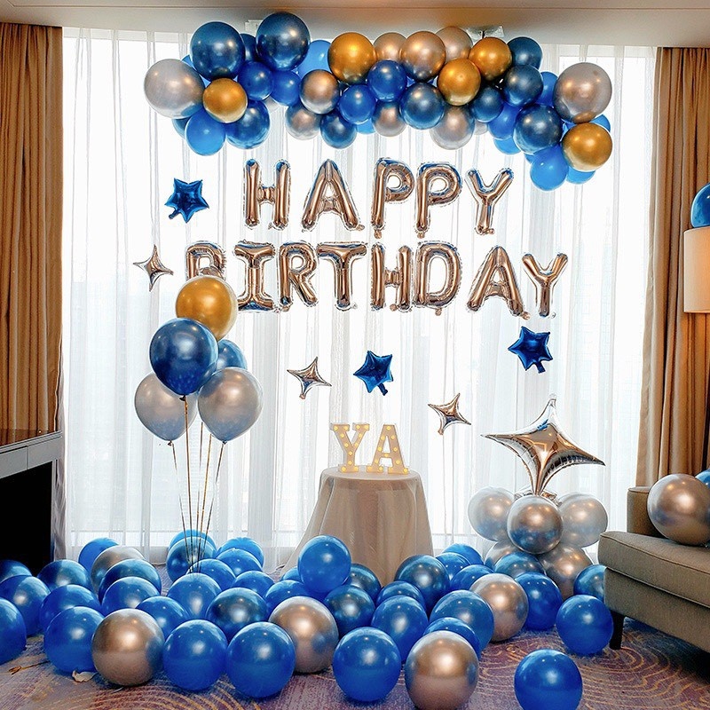 Combo bong bóng siêu nhũ trang trí sinh nhật happy birthday cho bé ...