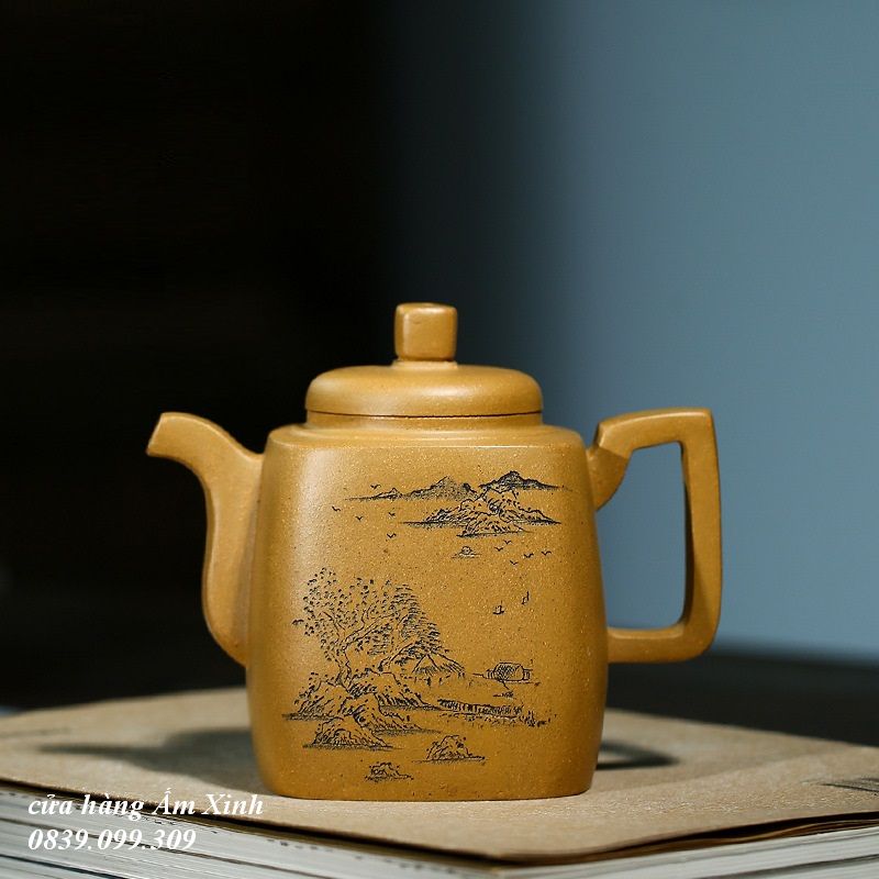 Ấm Tử Sa Nghi Hưng Tứ Phương Cao 280 ml