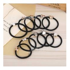 Sét 10 chun buộc tóc dây mầu đen -GX247