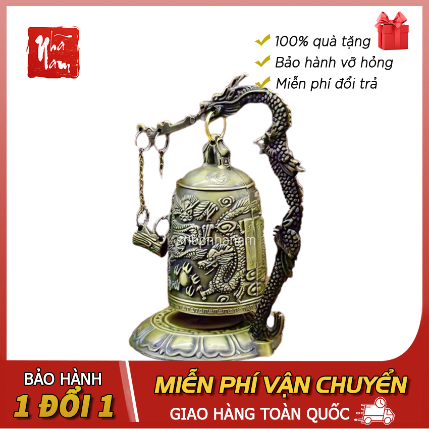 Vật phẩm phong thủy chuông đồng để bàn chiêu mộ tài lộc - Phong Thủy Nhã Nam