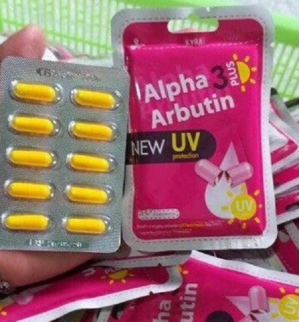 [ Hiệu Quả Cao ]Viên Bột Kích Trắng & Chống Nắng ALPHA ARBUTIN 3 Plus NEW UV