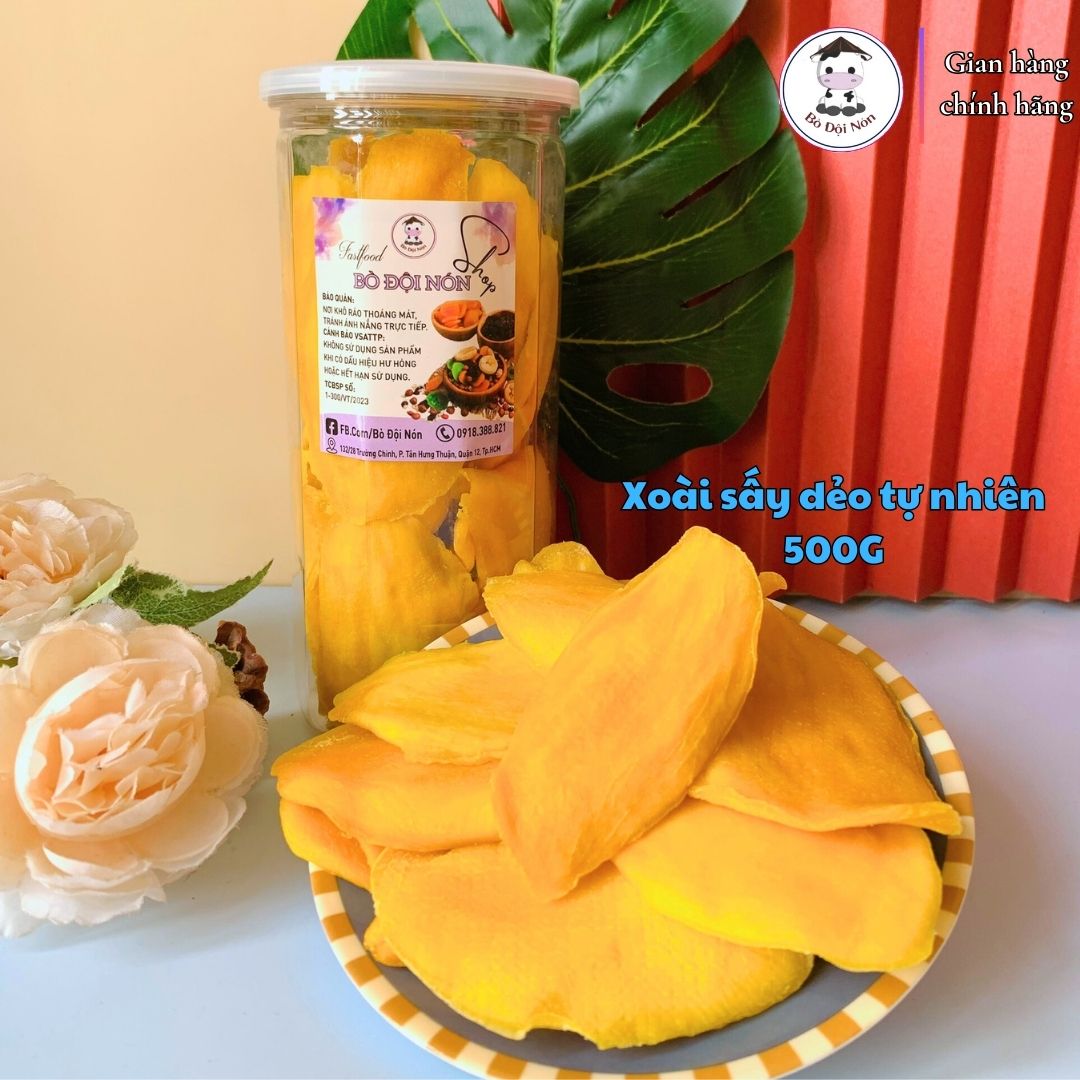 Xoài Sấy Dẻo 500g Bò Đội Nón