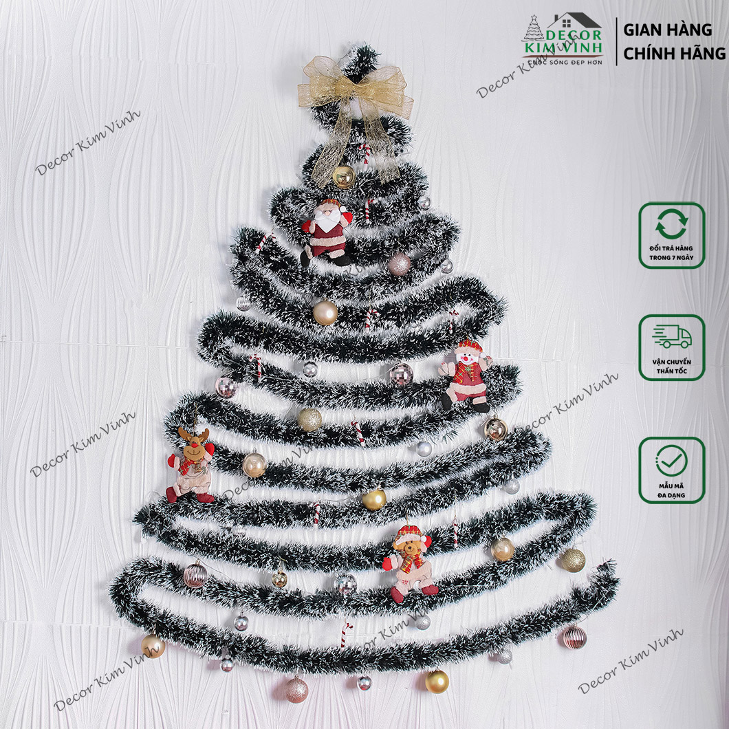 Set Cây Thông Dán Tường Decor Kim Vinh Trang Trí Giáng Sinh