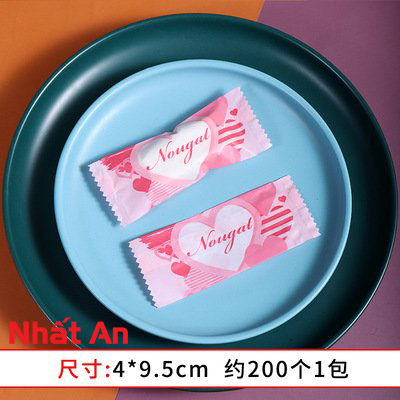 Túi kẹo nougat màu hồng - 200 cái