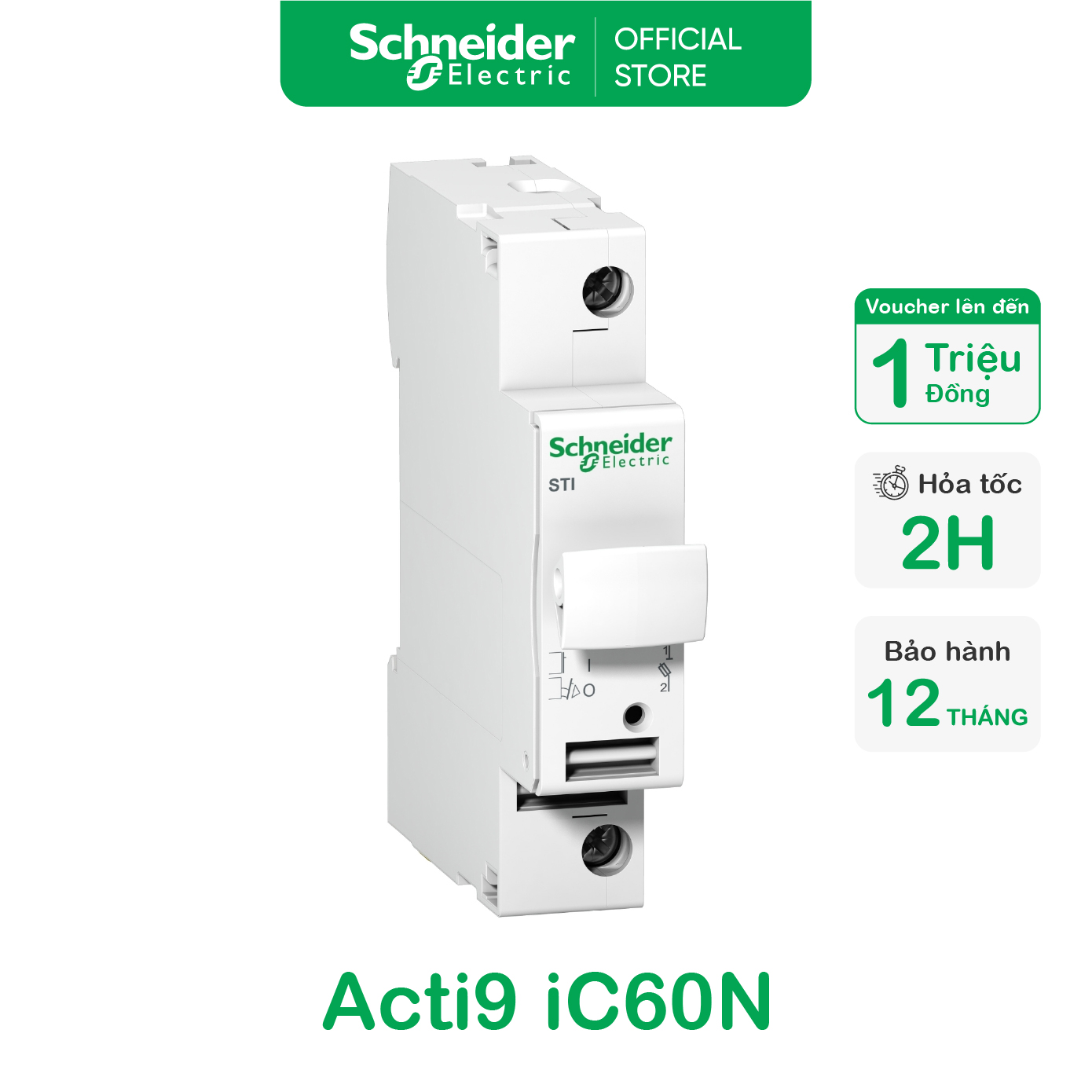 Cầu chì cách ly bảo vệ quá tải và ngắn mạch - Schneider Electric - A9N15636