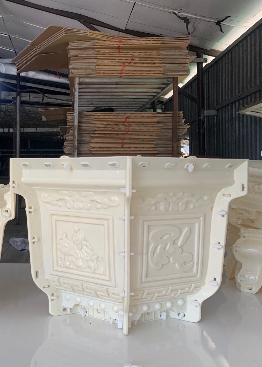 Khuôn Chậu Lục Giác 60 (Hoa Sen- Phúc Lộc Thọ- Tết)