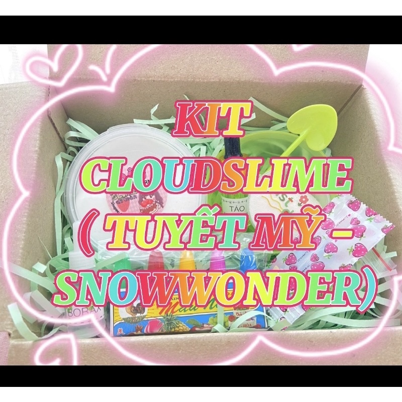 Bộ Kit Slime Mây kèm HDSD ( Tuyết mịn - Tuyết mỹ)