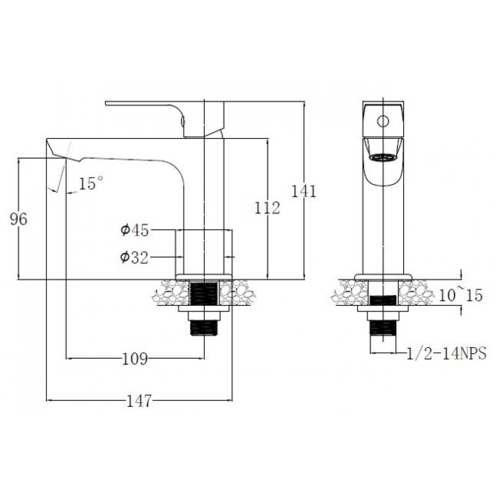 Vòi chậu lavabo lạnh B060C CAESAR