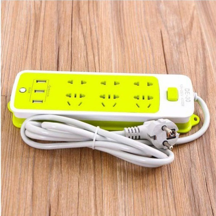Ổ cắm điện đa năng 6 phích 3 cổng usb