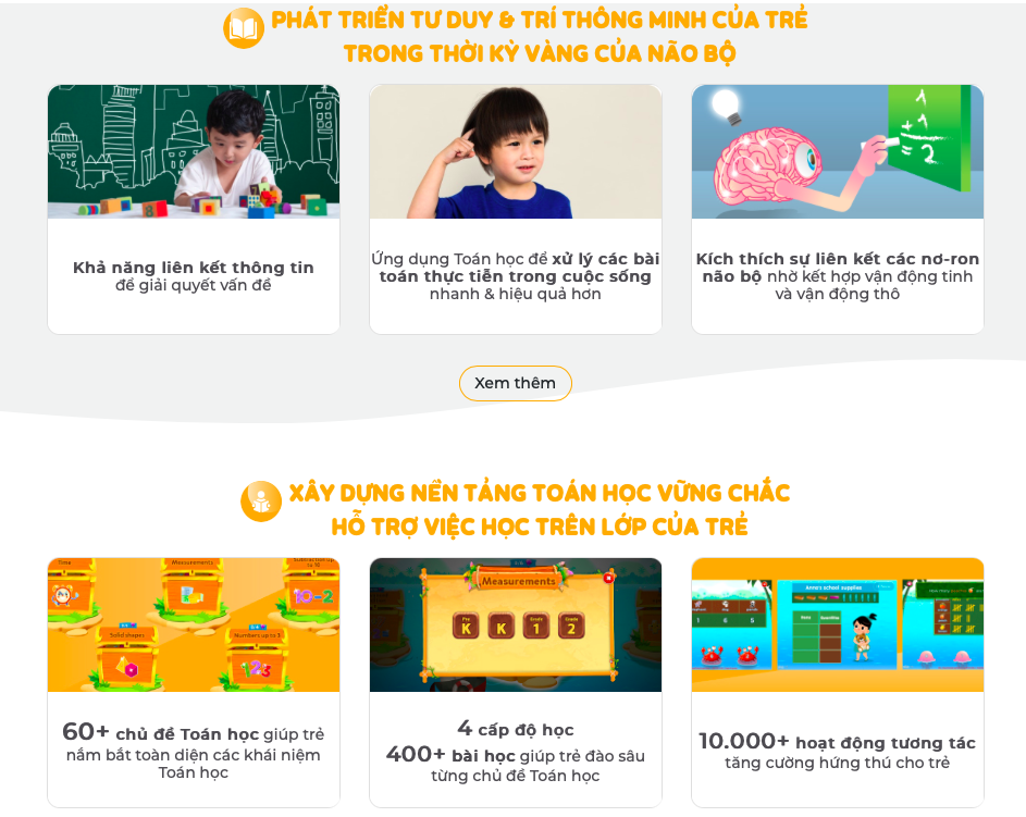 Monkey Math (Trọn đời, 1 năm, 6 tháng) - Toán tiếng Anh chuẩn Mỹ cho trẻ