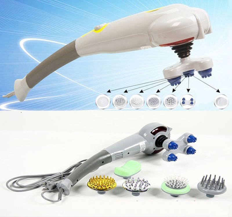 Máy mát-xa cầm tay 7 đầu Magic King Massage (Xám)
