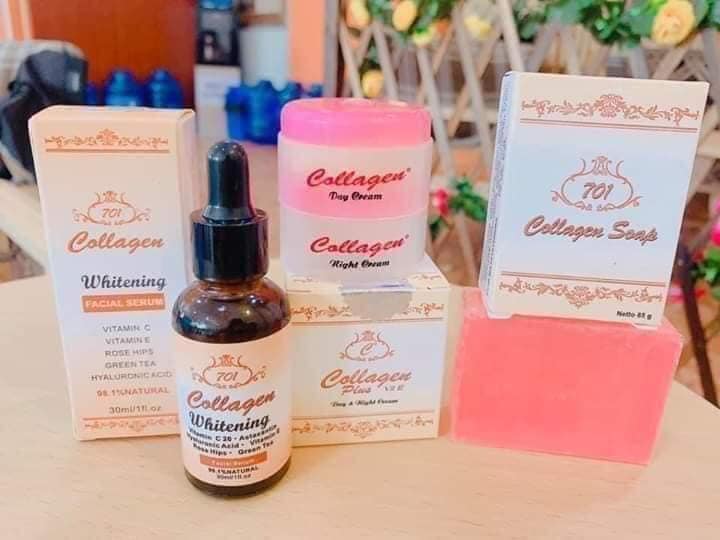 Set Kem Collagen Plus 701 TẶNG KÈM Serum collagen dành cho da nám tàn nhang