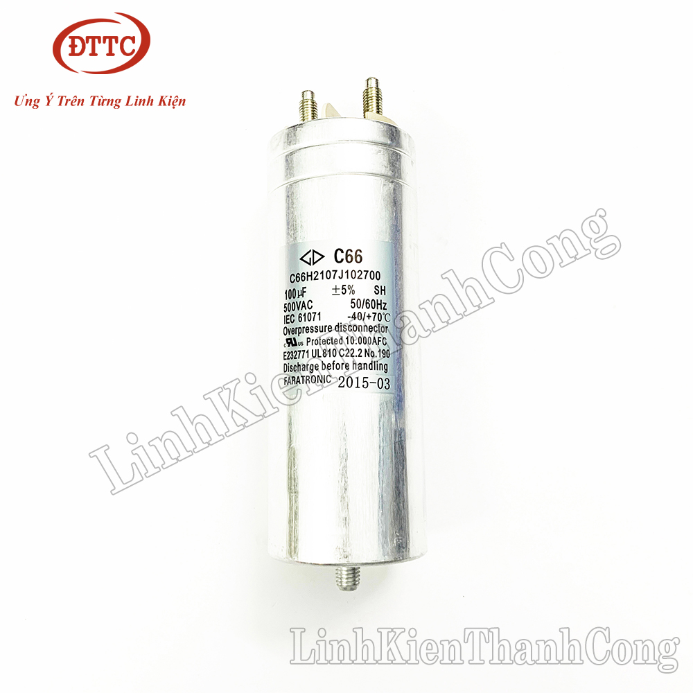 Tụ bù 100uf 500vac c66h2107j102700