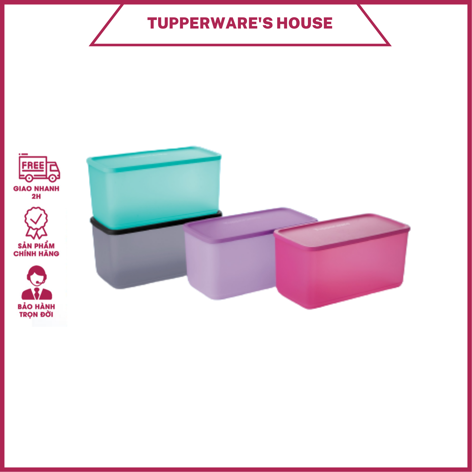 Bộ hộp Bảo quản thực phẩm Tupperware FUNTASTIC (04 hộp)