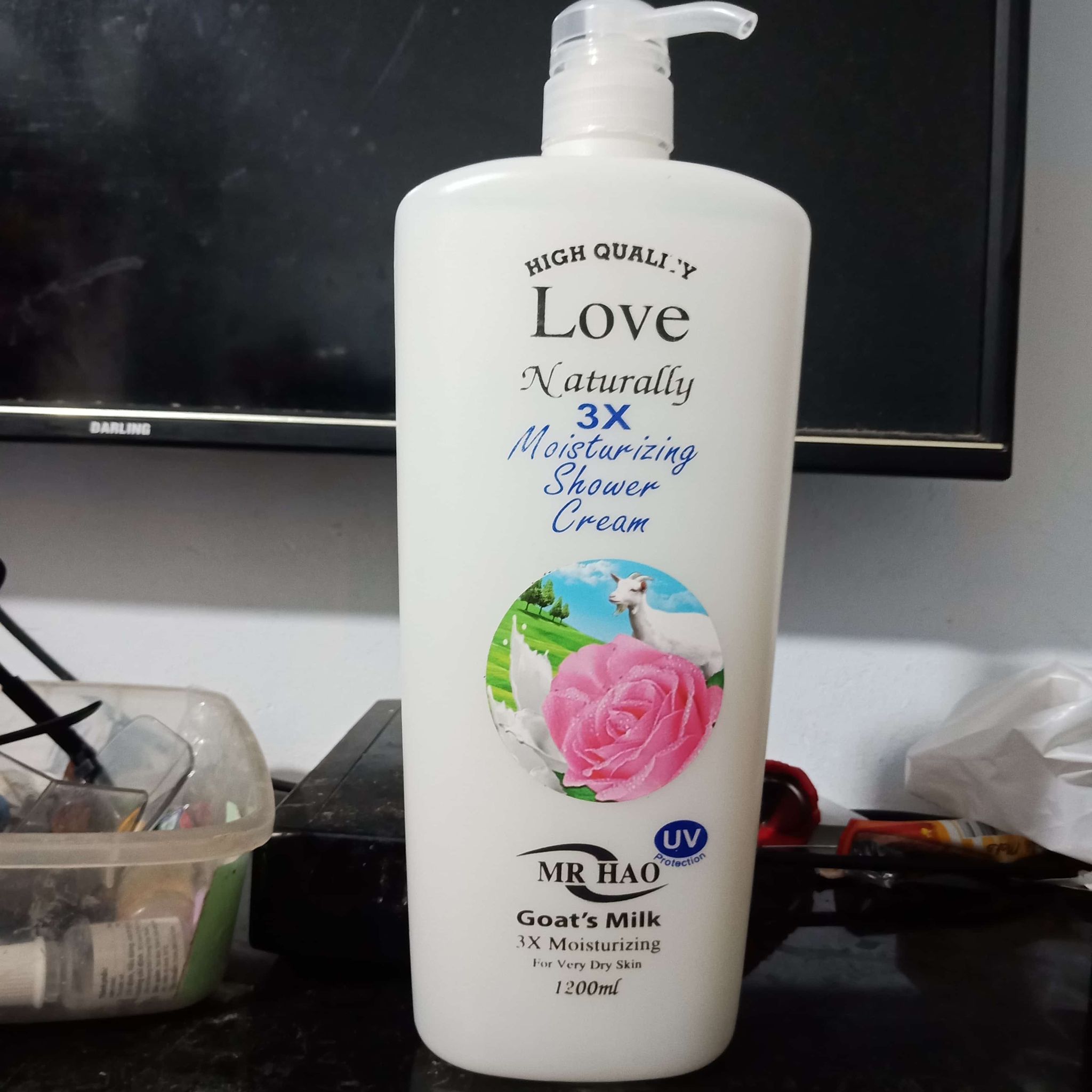 [HCM]Sữa Tắm Dê Cao Cấp Bông Hồng 1.2 lít