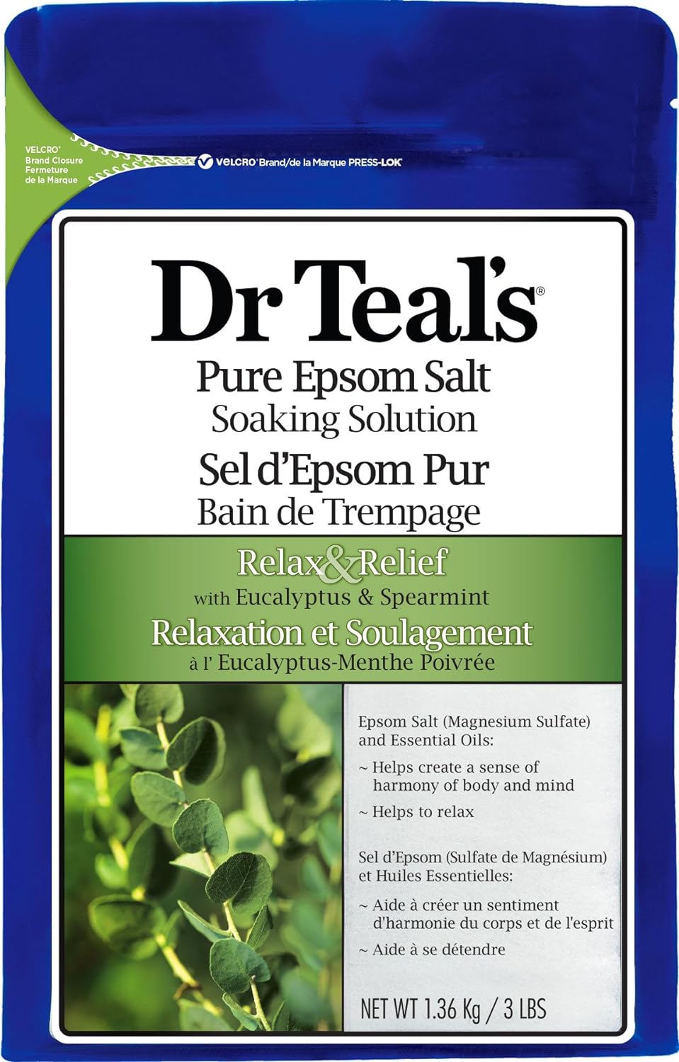 Dr Teal's Epsom Salt Soaking Solution 1.36kg