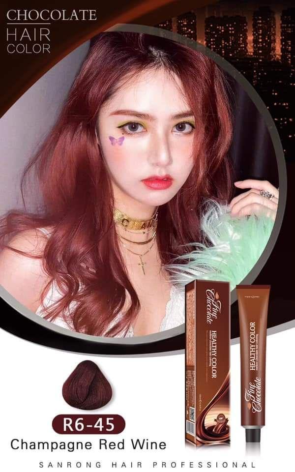 Set Nhuộm tóc màu Đỏ Vang + kèm trợ nhuộm
