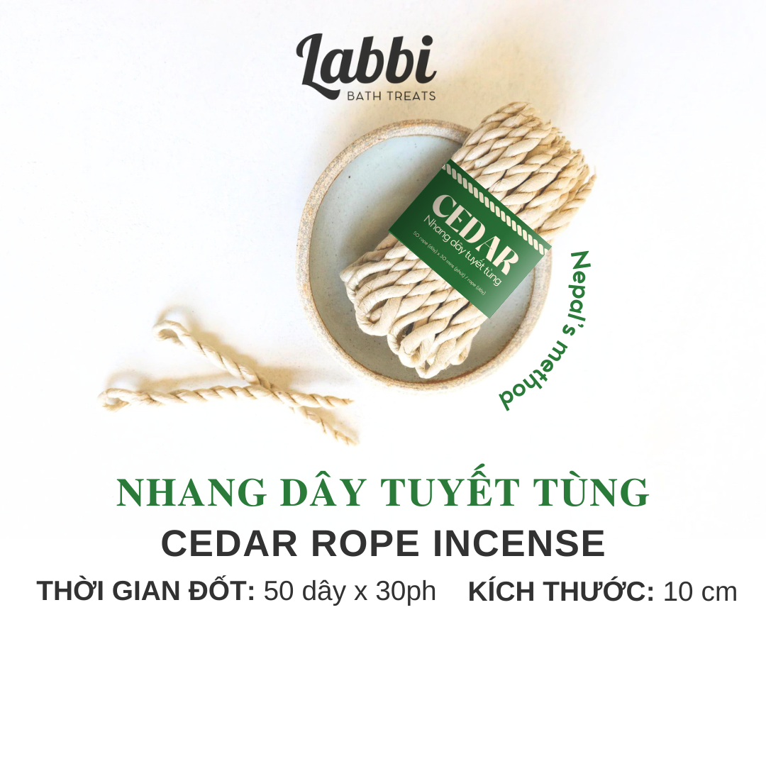 Nhang dây tuyết tùng CEDAR [Labbi] Rope Incense