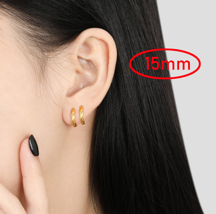 BÔNG TAI TITAN Nam & Nữ KHOEN TRƠN XOẮN ĐƠN GIẢN