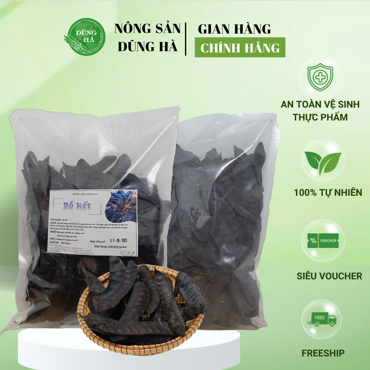 Bồ kết khô nguyên quả - hàng chuẩn xịn