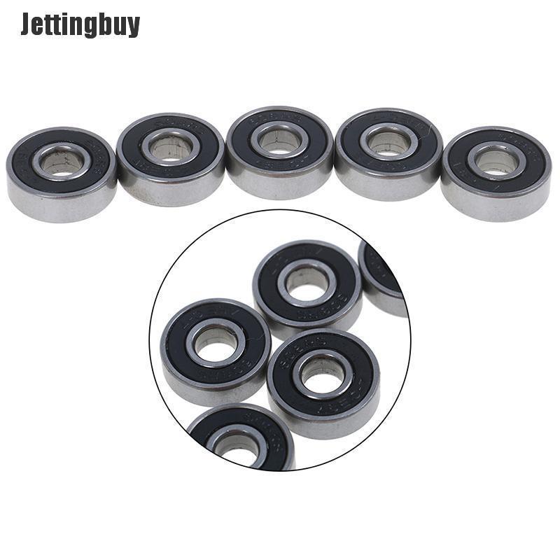 Jettingbuy 5Pcs Black ABEC-7 608RS Skateboard Roller Sealed Ball Bearings 8x22x7mm