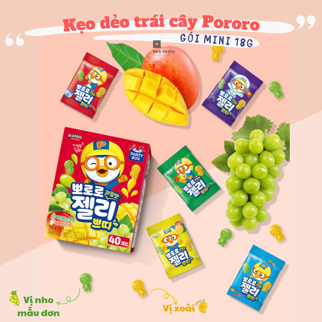 Kẹo dẻo trái cây pororo hàn quốc