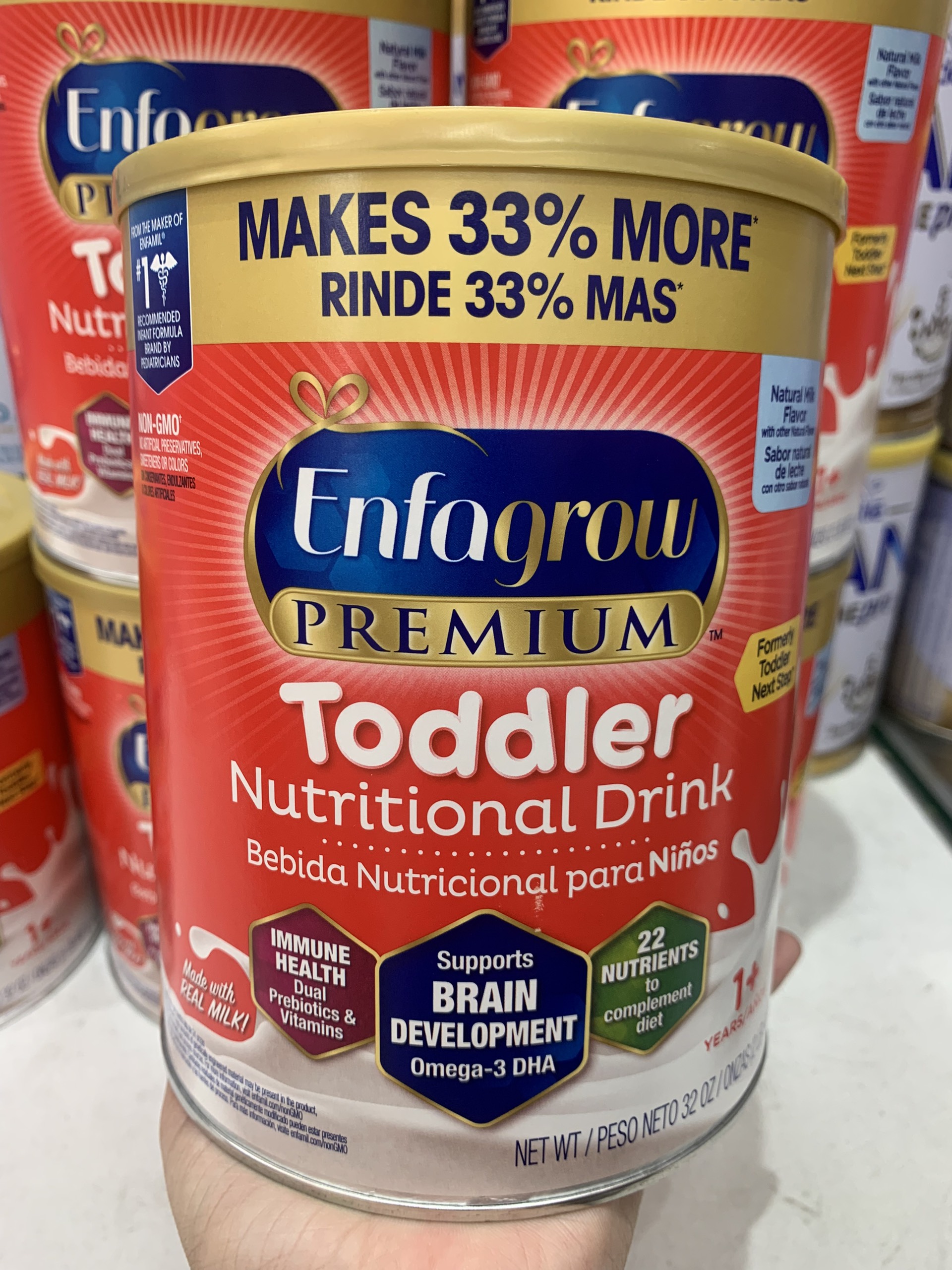 Sữa bột Enfagrow Premium toddler nội địa Mỹ - Enfagrow nắp vàng Cho bé 1