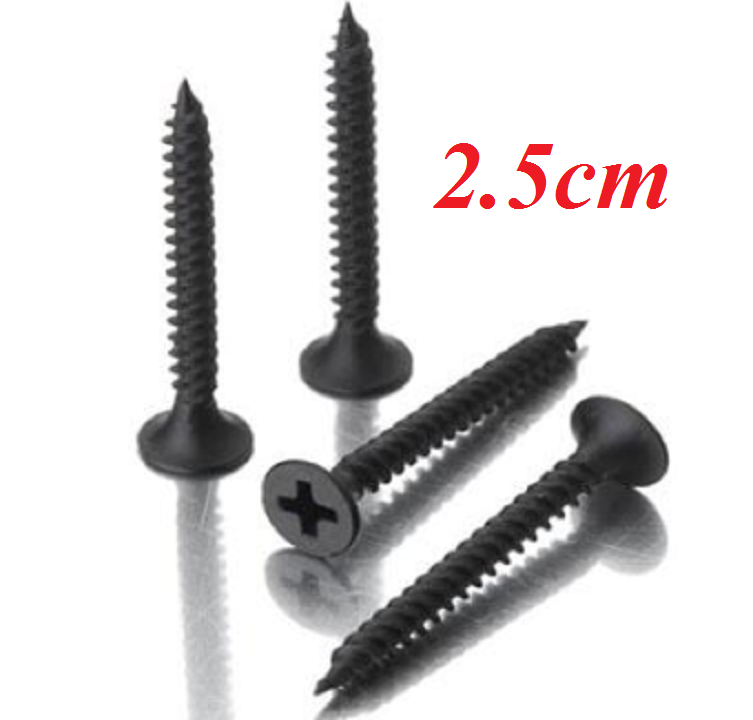 200gr -  2.5cm VÍT THẠCH CAO - VÍT THÉP ĐEN 2P5